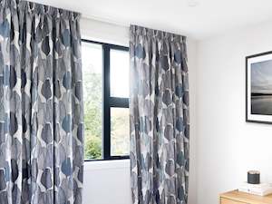 Curtains: Mossburn Jacquard Lined Readymade Cutains - Blues
