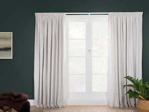 Curtains: Montrose Lined Pencil Pleat Curtains - Cloud