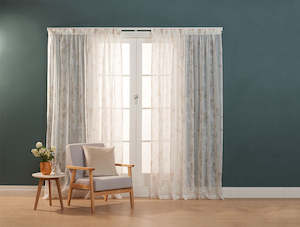 Curtains: Sarasota Bisque Sheer Pencil Pleat Curtains