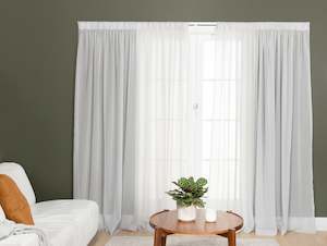 Ready Made Curtains: Awaroa Sheer Curtains - Oyster