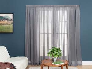 Awaroa Sheer Curtains - Graphite