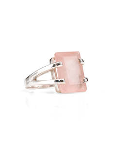 Amalfi Rose Quartz Silver Ring