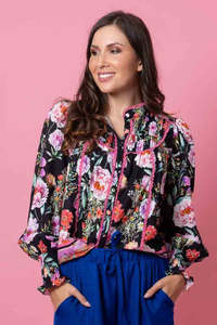 IVY SHIRT BLACK FLORAL