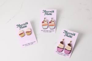 Maxwell Made: Cupcake Earrings - Maxwell Made