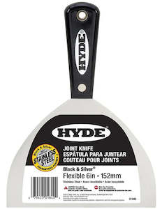 Paint Plaster: Hyde FLEX Black And Silver Stainless Steel Joint Knife - 152mm