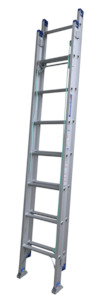 Ladders Scaffolding: Pro-Series Industrial Rated Extension Aluminium Ladder With Swivel Feet