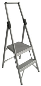Ladders Scaffolding: Tradesman Industrial Aluminium Slimline Platform Ladder - Super Lightweight