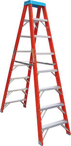 King 2.4M (8 Ft) Industrial Fibreglass Double Sided Step Ladder