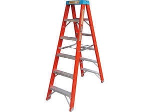 Ladders Scaffolding: King 1.8M (6 Ft) Industrial Fibreglass Double Sided Step Ladder