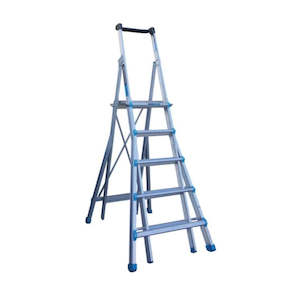 Adjustable Height Trade Series Telescopic Platform Ladders, 5 - 9 Step
