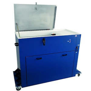 Brush Accessories Cut In Pots Cleaning Paint Brushes: 90LT Mobile Paint Waste Water Treatment Station For Eco Responsible Paint Tool Cleaning