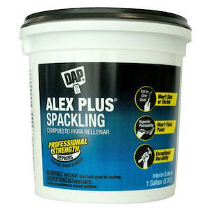 USA Made DAP Alex Plus Spackling, Interior and Exterior Filler, 3.78L