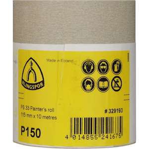 Sandpaper Rolls Abrasives: 10m x 115mm Klingspor PS33 Zinc Stearate Sanding Rolls - Perfect For Decorating Applications