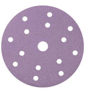 Smirdex 150mm Ceramic Grain 15 Hole Velcro Abrasive Discs - 100 Pack