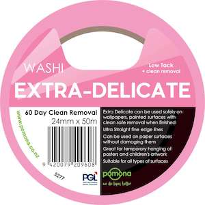 Painting Decorating: Extra Delicate Surface Pink Washi Painters Tape - 24mm & 36mm Options