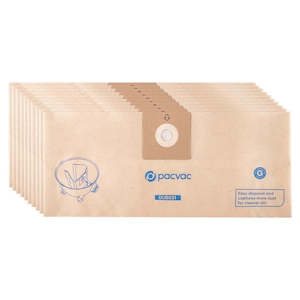 Pacvac 15L Glide Paper Vacuum Bag, 10 Pack