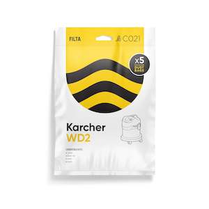 Filta Karcher WD2 Vacuum Bags, 5 Pack