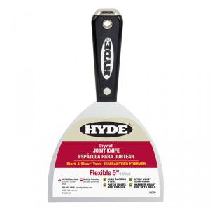 Filler Accessories Fillers Putty: 125mm Hyde Black And Silver Flexible Carbon Joint Knife With Hammer Head