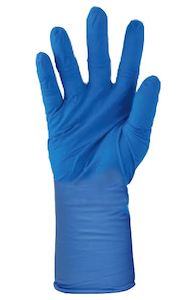 Hand Protection Personal Safety: Nitrile Heavy Gauge 300mm Extra Long Cuff Powder Free Gloves - 100 Pack