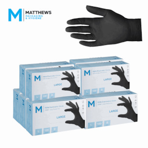 Hand Protection Personal Safety: 1000 Disposable Black Nitrile Powder Free Gloves