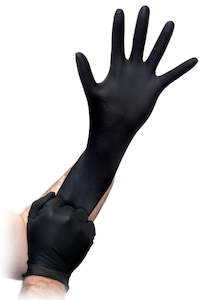 Hand Protection Personal Safety: Disposable Black Nitrile Powder Free Gloves - 100 Pack
