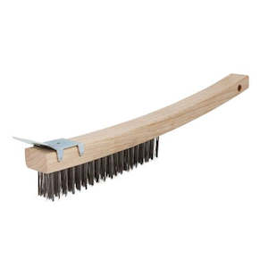 Paint Scrapers Hand Tools: 4 Row Carbon Wire Brush With Scraper