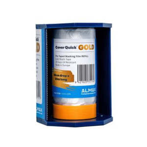 Painting Decorating: 550mm x 20m Gold Washi Pre Taped Masking Film Including Dispenser