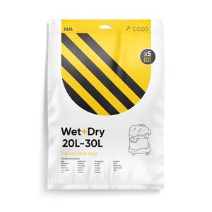 Frontpage: 30L Wet And Dry Vacuum Bags - These Fit An Extensive Range Of Trade, Construction And Workshop Vacuums