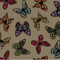 Bonnie Sullivan: Bonnies Butterflies~flannel~tan