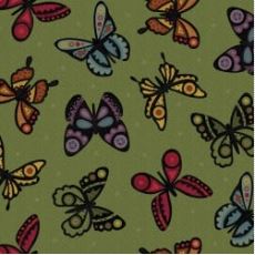 Bonnie Sullivan: Bonnies Butterflies~flannel~green