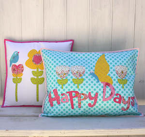 Claire Turpin: "Happy Days" ~ Cushion pattern by Claire Turpin