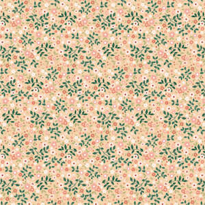 Poppie Cotton ~ Goose Creek~ Garden Mix Yellow-1.9 metres end of bolt