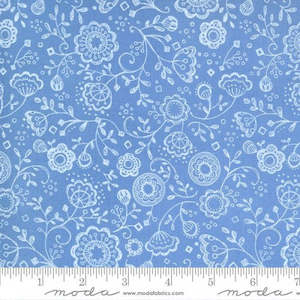 Cottage Bleu~Floral Fling~Sky