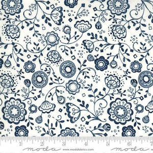 Cottage Bleu~Floral Fling~Cream