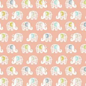 Baby Safari Andover: Baby Safari~ elephants~pink