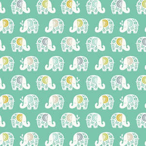 Baby Safari Andover: Baby Safari~ elephants~teal