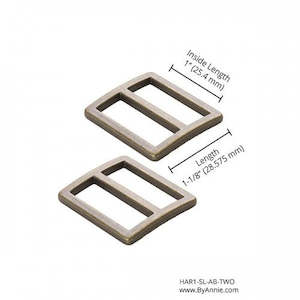 Byannie: Widemouth Slider Flat (1") 2pk - byannie