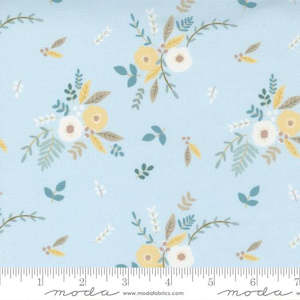Little Ducklings Cloth Paper: Little Ducklings ~Paper + Cloth~ blue ~floral bouquet