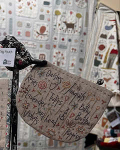 Hatched Patched: Hatched & Patched~ Flower Study Purse~Pattern & Pre printed linen