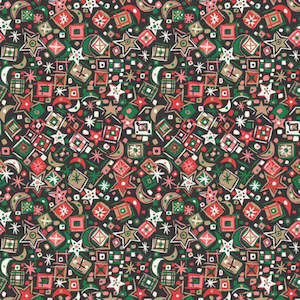 Liberty Fabrics - A Woodland Christmas -Christmas Charm Black