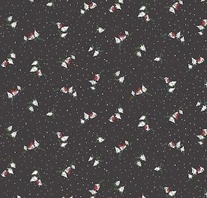 Liberty Fabrics - A Woodland Christmas -Christmas Cottage Black