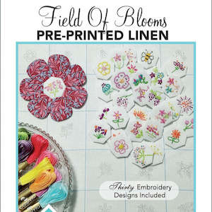 Lilabelle Lane Creations "Field of Blooms" Pre printed Linen