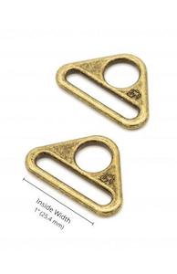 Patterns: Flat Triangle Ring (1") 2pk - byannie Antique Brass