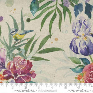 Linen Fabric: Room to Grow~ Mochi Linen - Natural