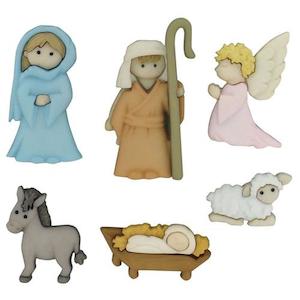 Haberdashery: Dress It Up Nativity~shank-back buttons