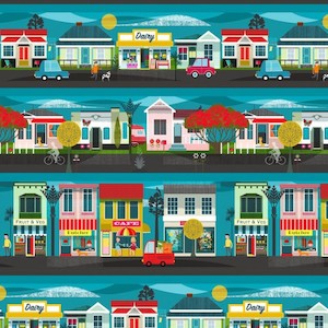 New Zealand Themed Fabrics: My Local ~ stripe