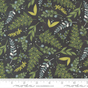 Happiness Blooms By Deb Strain Moda: Happiness Blooms~Tossed Ferns & Foliage~Slate