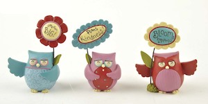 Ruffle Your Feathers Giftware Range: Ruffle your Feathers Range ~Set of 3 Wise Owls