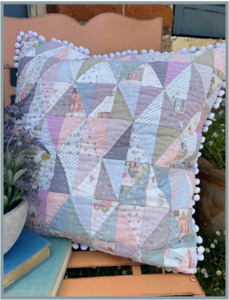 Hatched Patched: Hatched & Patched ~Sidewalk Cushion~ pattern & fabric kit