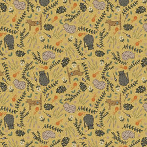 Lynette Anderson ~ Good Boy and Kitty ~Garden Kitty Mustard